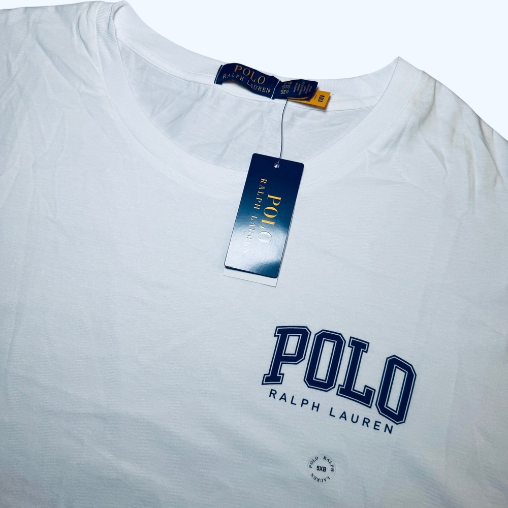 Polo Ralph Lauren Mens White Graphic Logo T-Shirt 5XB Short Sleeve NWT